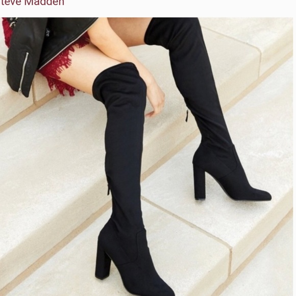Steve Madden Shoes - Steve Madden Emotions Over the Knee Black Boots
